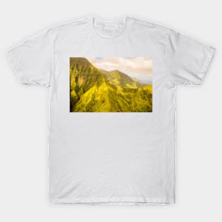 Aerial Mountains of Napali Coastline T-Shirt